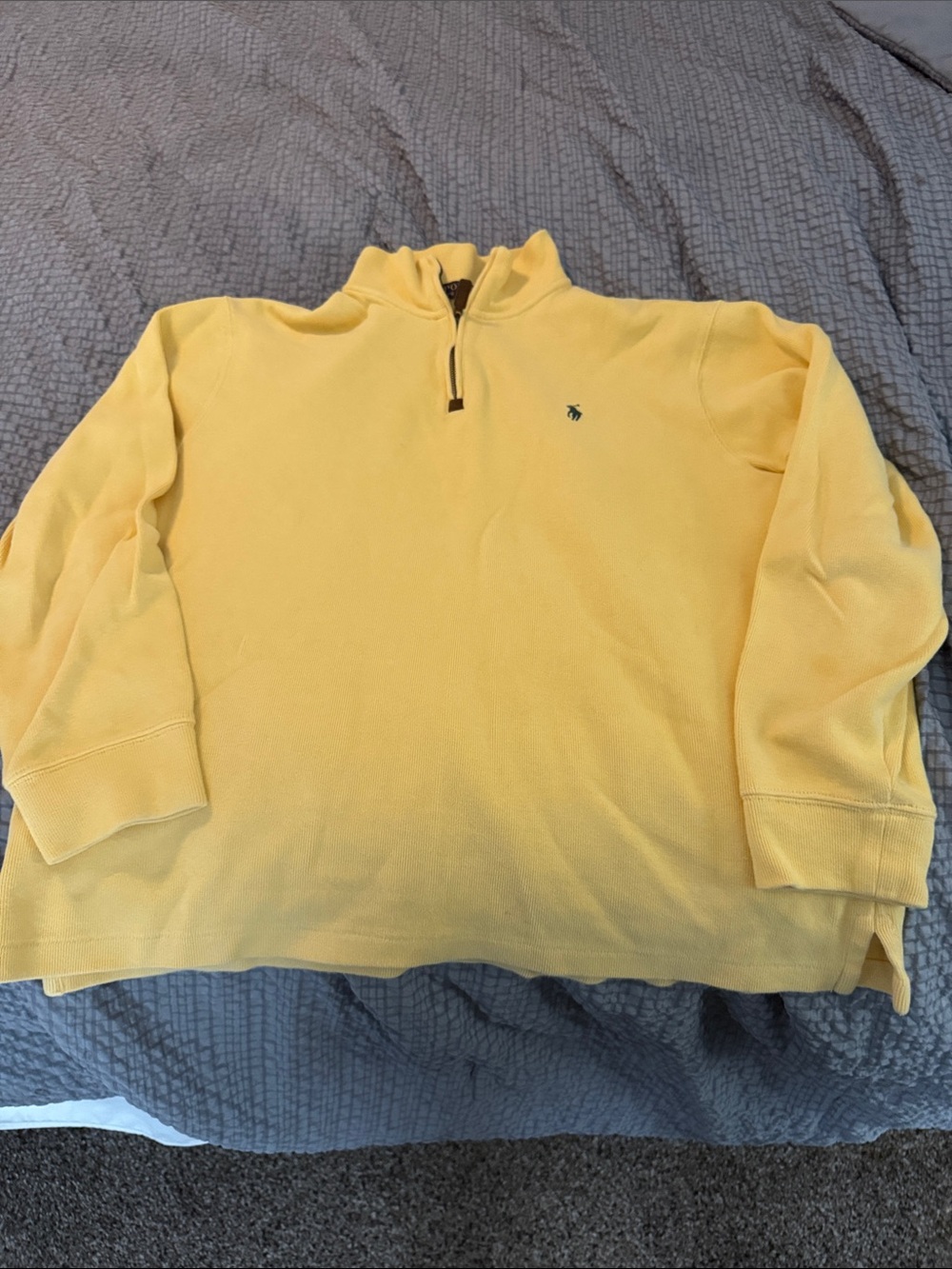 Polo by Ralph Lauren Light Yellow Quarter-Zip Men's Sweater